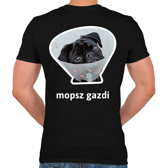 mopsz gazdi 5-Férfi V-nyakú póló