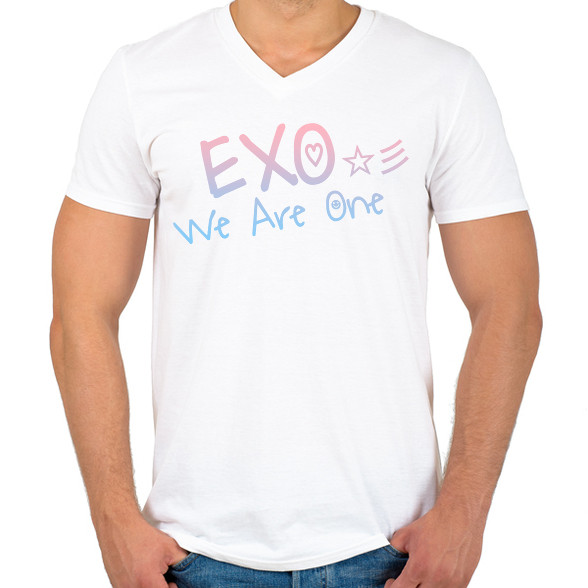 Exo: We are one!-Férfi V-nyakú póló