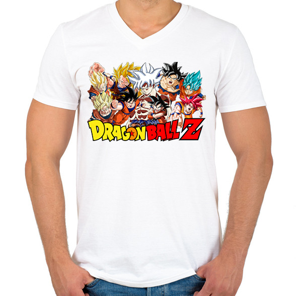 Dragonball Z-Férfi V-nyakú póló