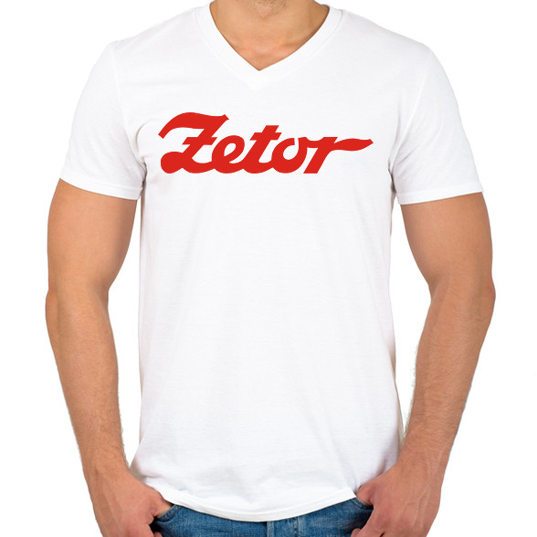 Zetor logo-Férfi V-nyakú póló