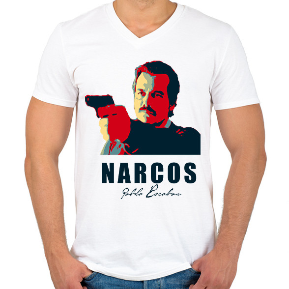 Narcos2-Férfi V-nyakú póló