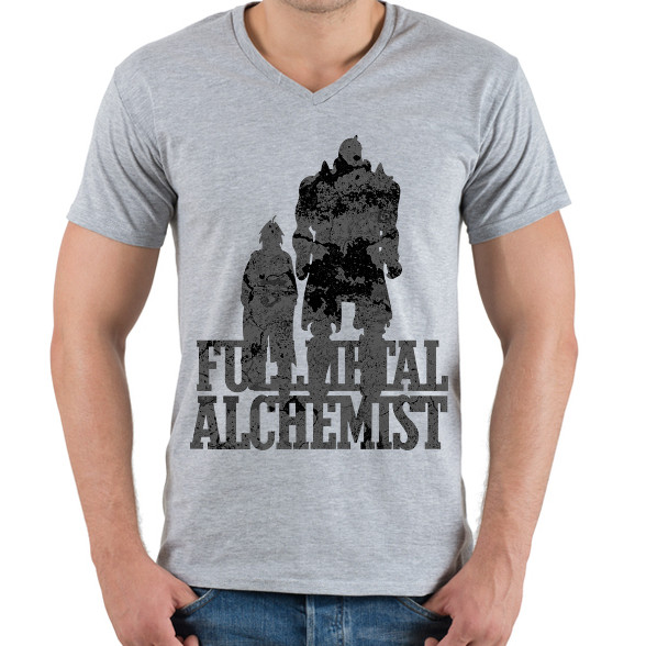 Fullmetal Alchemist-Férfi V-nyakú póló