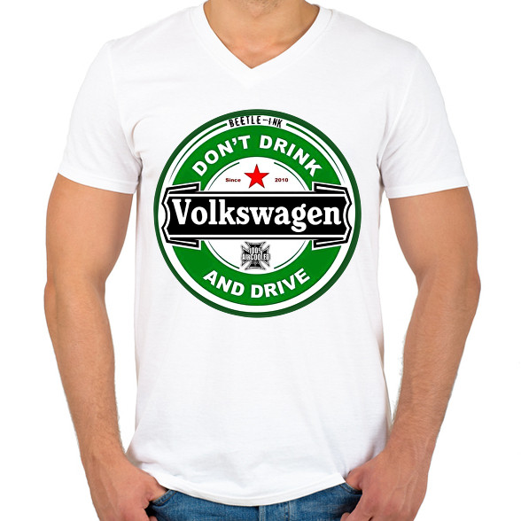 Volkswagen-Férfi V-nyakú póló