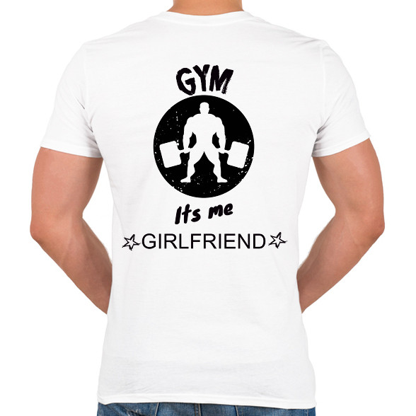 GYM ITS ME GIRLFRIEND-Férfi V-nyakú póló