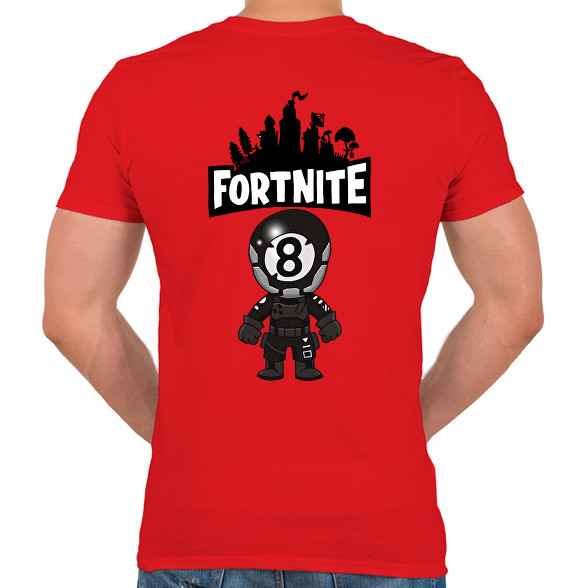 Fortnite 8ball skin-Férfi V-nyakú póló