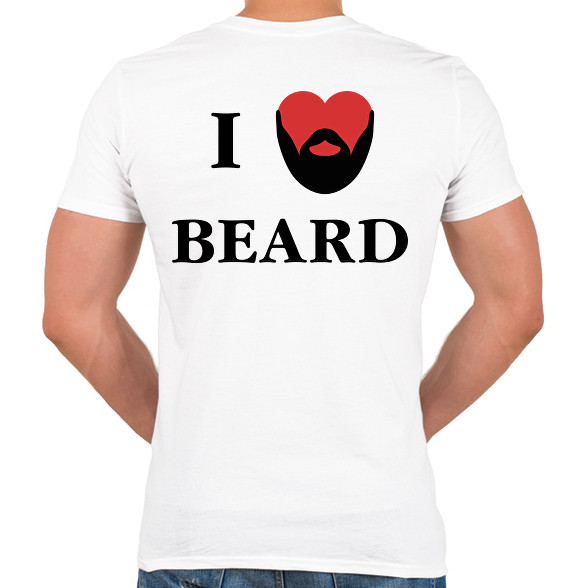 I love beard-Férfi V-nyakú póló