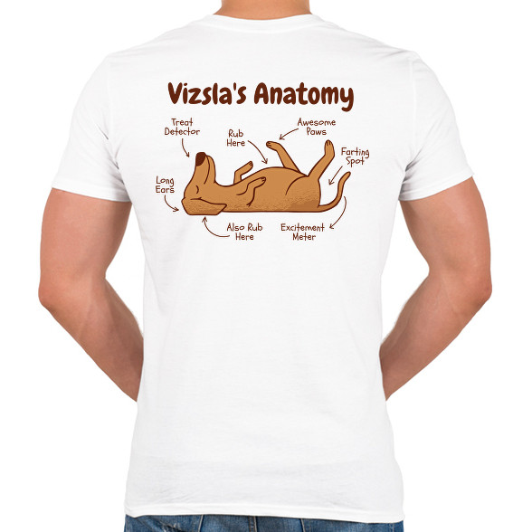 Vizsla anatómia-Férfi V-nyakú póló