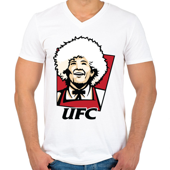 KFC Khabib-Férfi V-nyakú póló