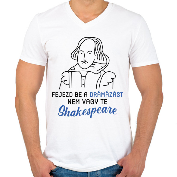 Nem vagy te Shakespeare-Férfi V-nyakú póló