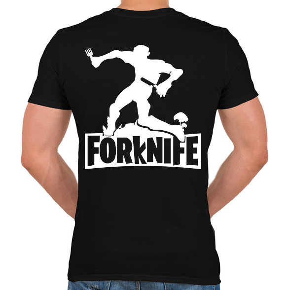 fortnite forknife fehér-Férfi V-nyakú póló