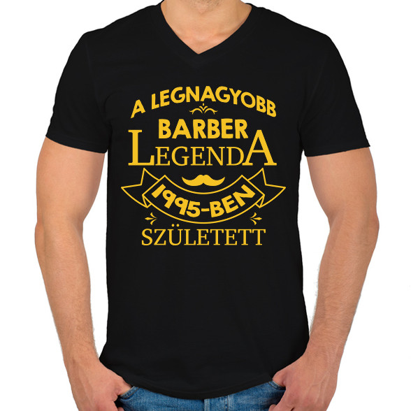 Barber legenda - Évszámmal-Férfi V-nyakú póló