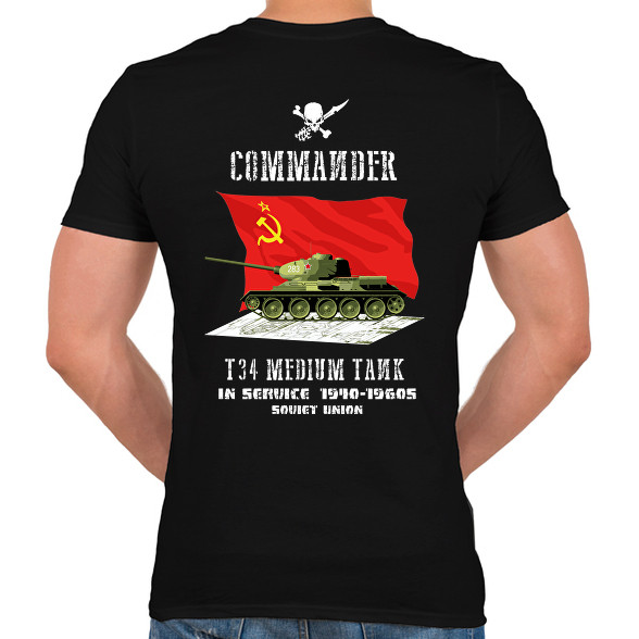 t34-commander-Férfi V-nyakú póló