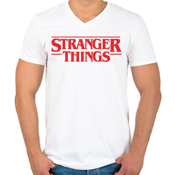 Stranger Things-Férfi V-nyakú póló