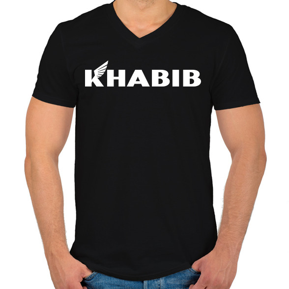 Khabib Nurmagomedov logo-Férfi V-nyakú póló