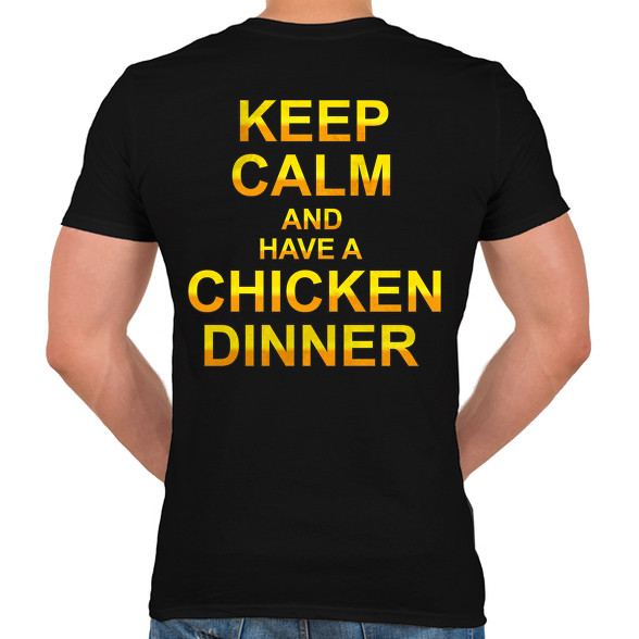 PUBG - Keep Calm and have a Chicken Dinner-Férfi V-nyakú póló