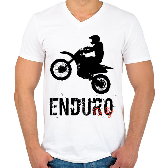 Enduro -Férfi V-nyakú póló