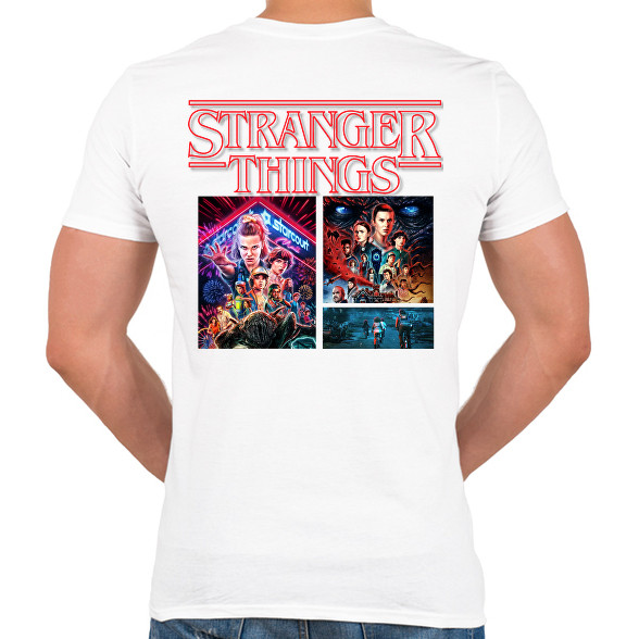 Stranger things-Férfi V-nyakú póló