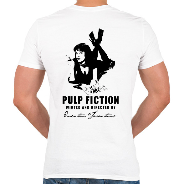 PULP FICTION-BLACK-Férfi V-nyakú póló