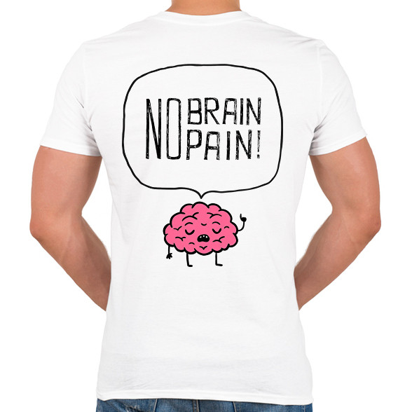 no brain no pain-Férfi V-nyakú póló