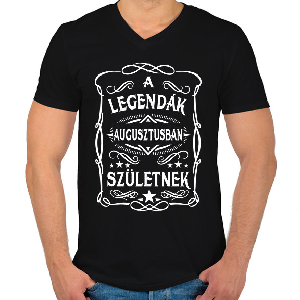 A legendák augusztusban születtek-Férfi V-nyakú póló