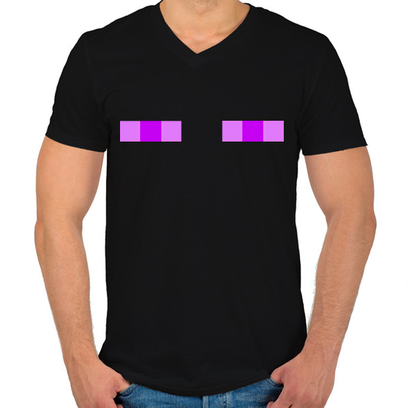 Minecraft enderman-Férfi V-nyakú póló