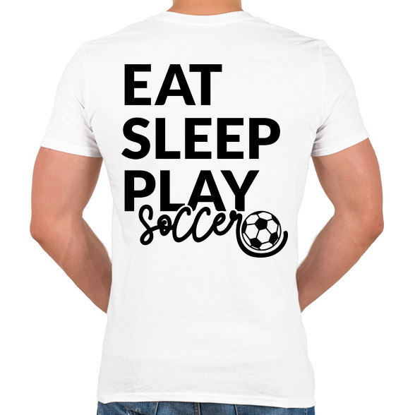 Eat Sleep Play Soccer-Férfi V-nyakú póló