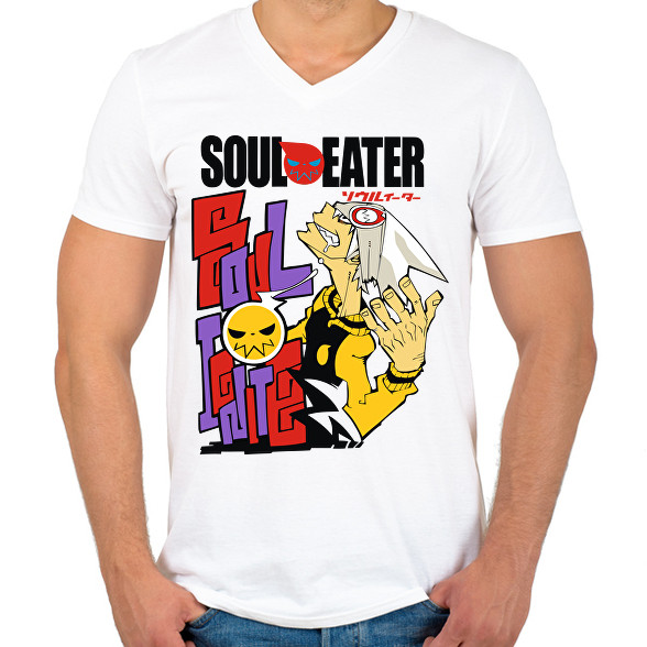 Soul eater-Férfi V-nyakú póló