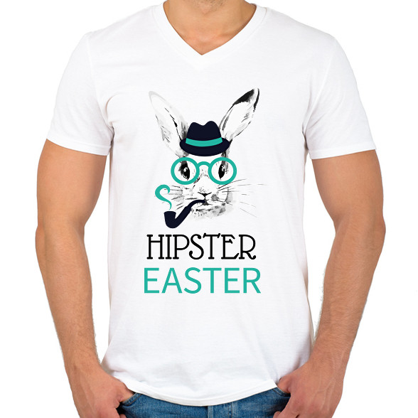 Hipster Easter-Férfi V-nyakú póló