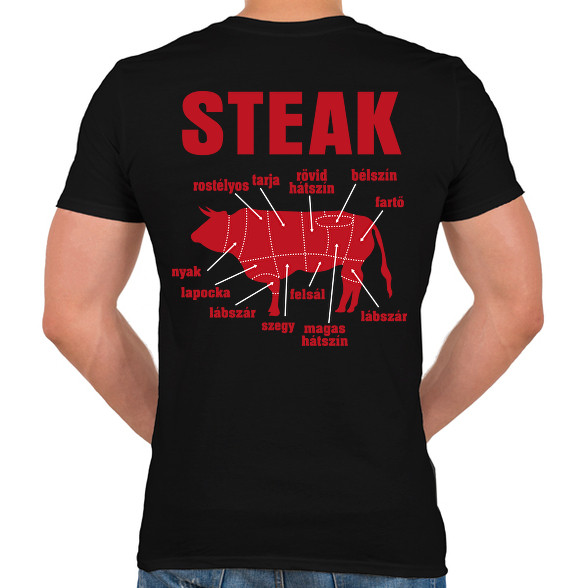 STEAK-Férfi V-nyakú póló