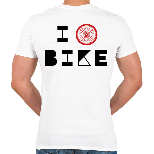 I love bike (black)-Férfi V-nyakú póló