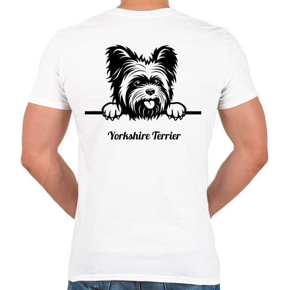 Yorkshire Terrier-Férfi V-nyakú póló