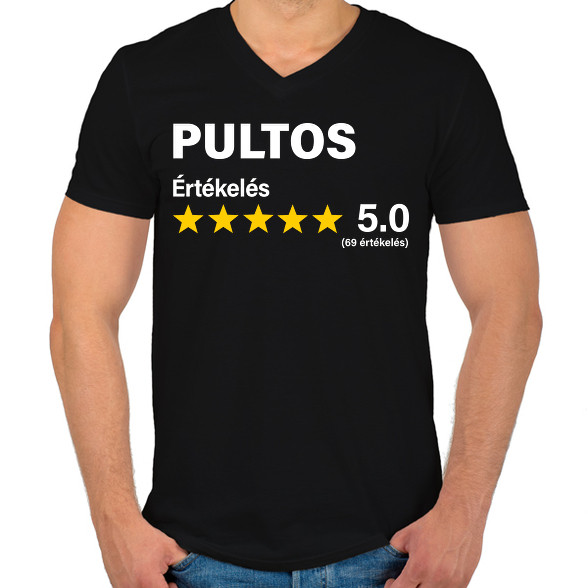 Pultos Értékelés ***** 5.0 (69 értékelés)-Férfi V-nyakú póló