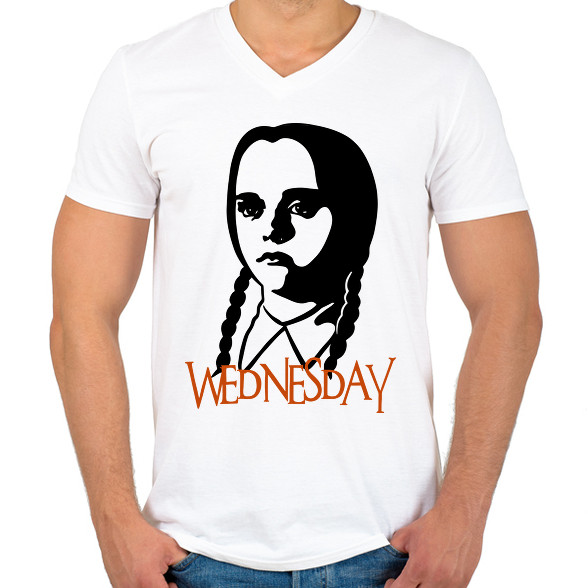 Wednesday Addams-Férfi V-nyakú póló