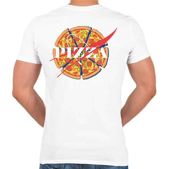 Nasa Pizza-Férfi V-nyakú póló