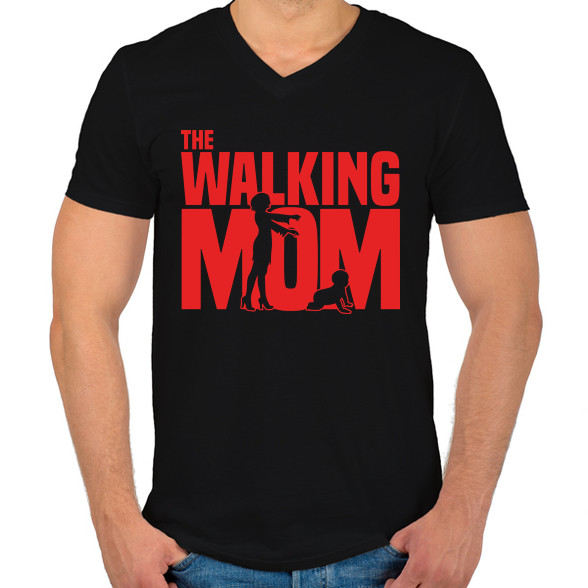 The Walking Mom-Férfi V-nyakú póló