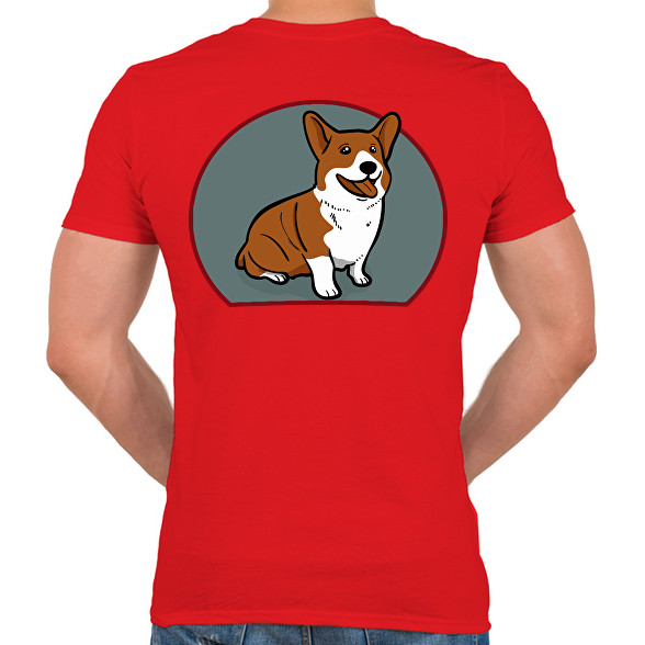 Corgi mindenek felett -Férfi V-nyakú póló