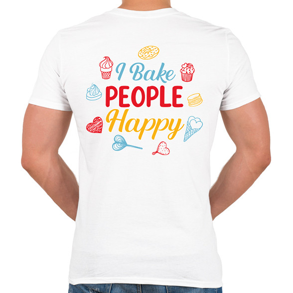 I bake people happy-Férfi V-nyakú póló