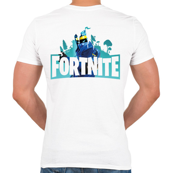 Fortnite logo Ninja-Férfi V-nyakú póló