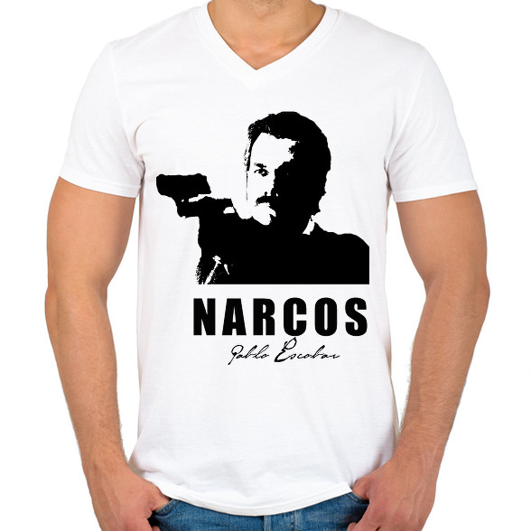 Narcos-Férfi V-nyakú póló