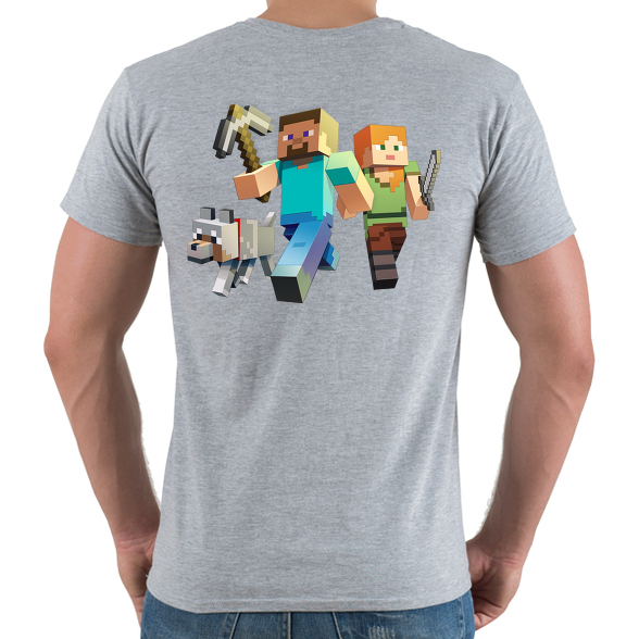 Minecraft-Férfi V-nyakú póló