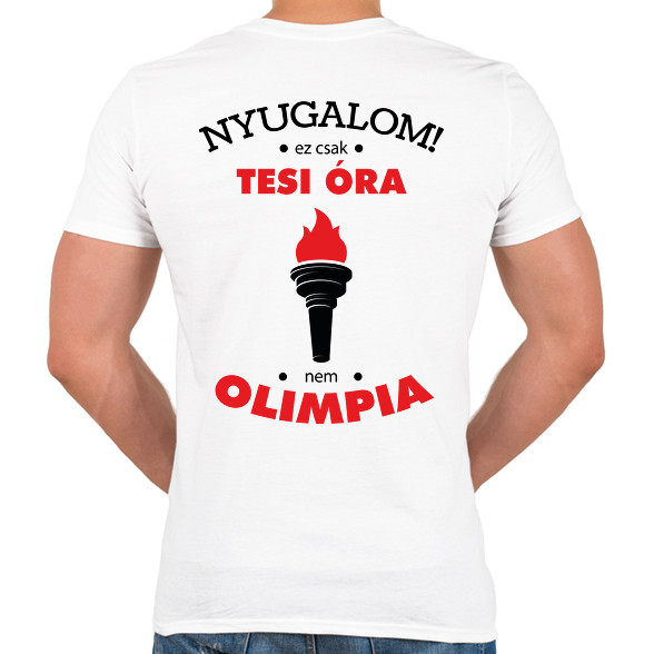 Nyugalom! Ez csak tesi óra, nem olimpia-Férfi V-nyakú póló