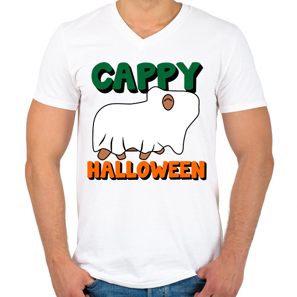 Cappy Halloween-Férfi V-nyakú póló