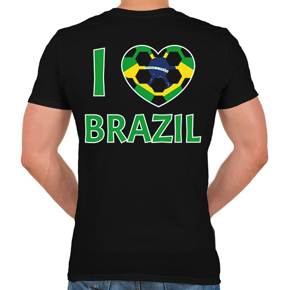 I love Brazil-Férfi V-nyakú póló