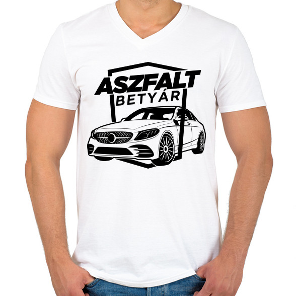 Aszfalt betyár - Mercedes-Férfi V-nyakú póló