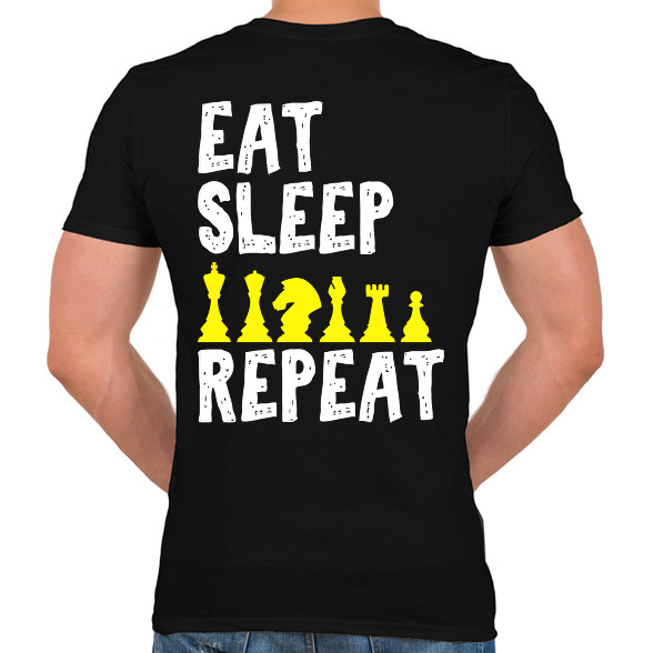 Eat, Sleep, Chess, Repeat-Férfi V-nyakú póló