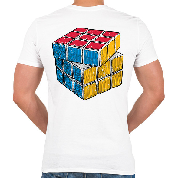 Rubik kocka -Férfi V-nyakú póló