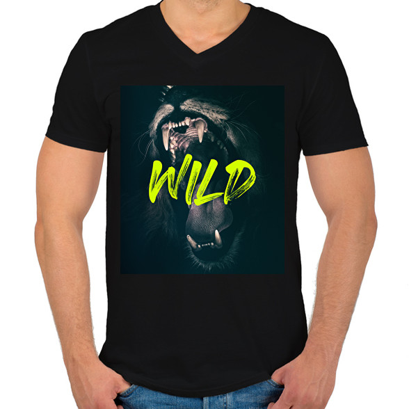 Wild-Férfi V-nyakú póló