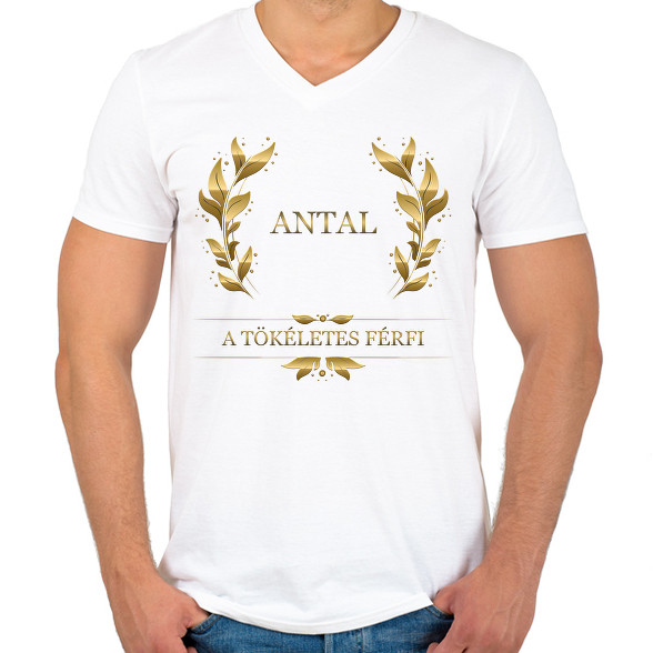 Antal-Férfi V-nyakú póló