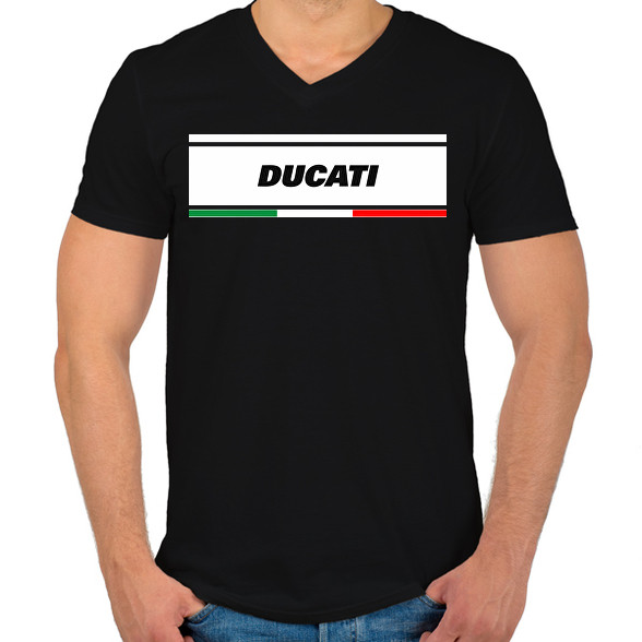 DUCATI-Férfi V-nyakú póló