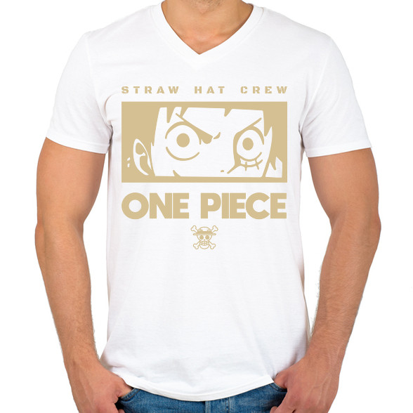 Straw hat crew-Férfi V-nyakú póló